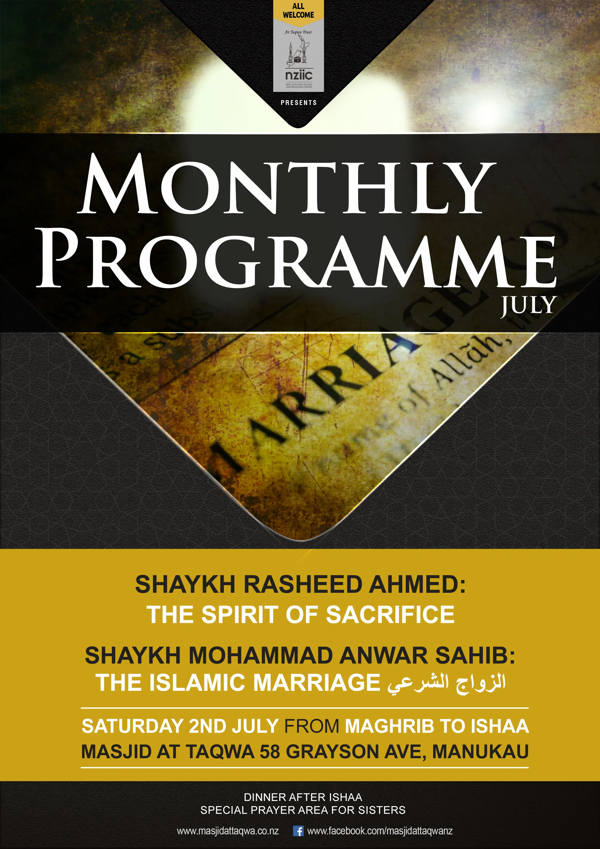 monthly-islamic-programme_june-2022_sacrifice-marriage_poster