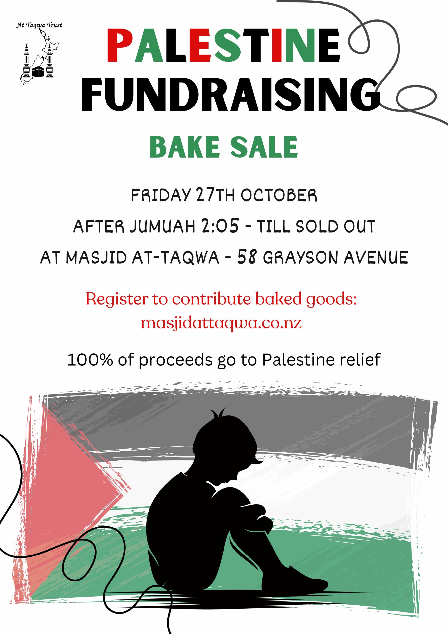 palestine fundraising bake sale